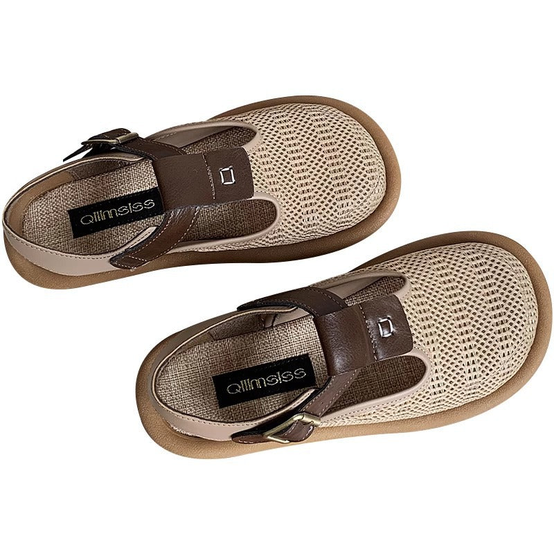 Damen Sandalen mit atmungsaktiver Netzstruktur und verstellbarem Riemen R&B