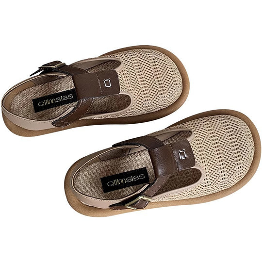 Damen Sandalen mit atmungsaktiver Netzstruktur und verstellbarem Riemen R&B