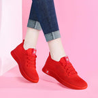 Damen Sportliche Sneaker mit atmungsaktiver Mesh-Oberfläche und elastischem Design R&B