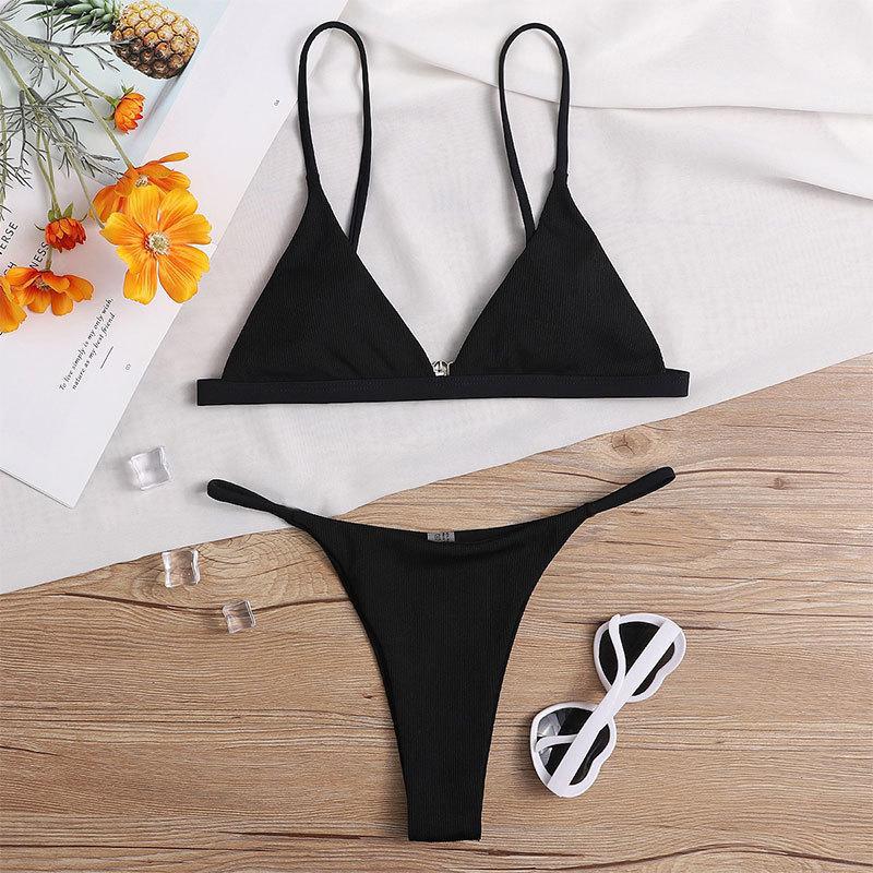 Damen Triangel-Bikini-Oberteil mit verstellbaren Trägern R&B