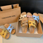 Damen Komfortable Pantoletten mit verstellbaren Schnallen R&B