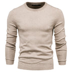 Herren Rundhals Pullover aus hochwertiger Baumwolle