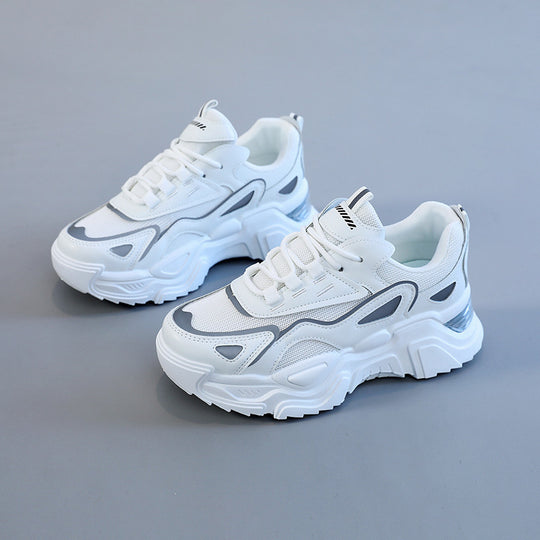 Damen Trendige Chunky Sneakers mit atmungsaktiven Mesh-Einsätzen und dämpfendem Sohlenprofil R&B