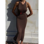Damen Figurbetontes Maxikleid mit eleganter Raffung R&B