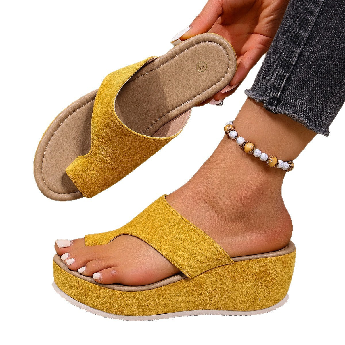 Damen Wedge-Sandaletten mit elegantem Riemendesign und komfortablem Fußbett R&B