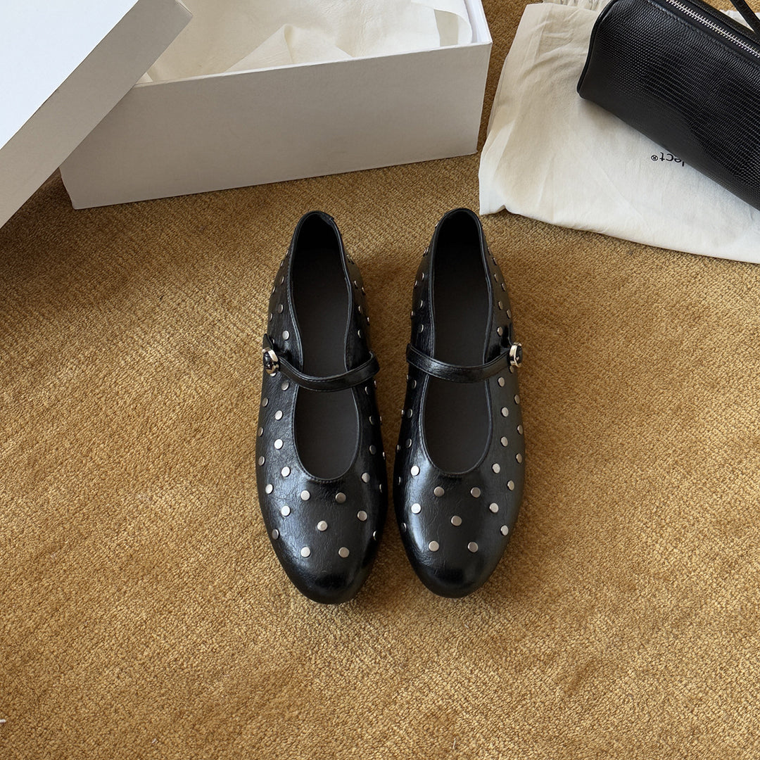 Damen Ballerinas mit modischem Riemchen und schimmernden Details R&B