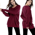 Damen Grobstrickpullover mit weitem Schnitt