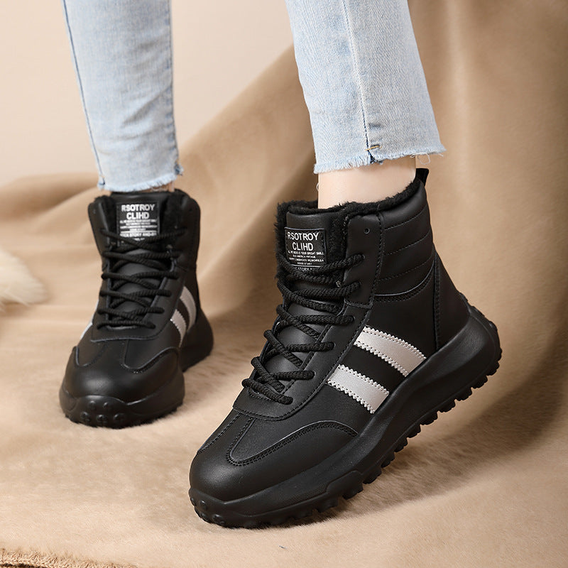 Damen Hohe und isolierte Winterstiefel mit rutschfester Sohle