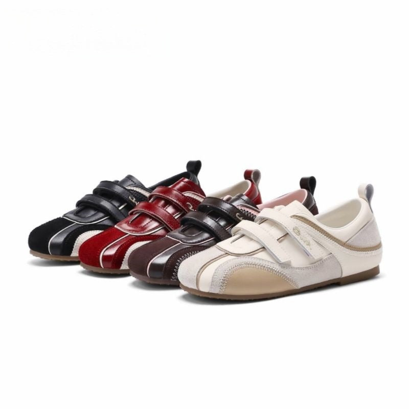 Damen Sportliche Sneakers mit metallic Akzenten und praktischen Klettverschlüssen R&B