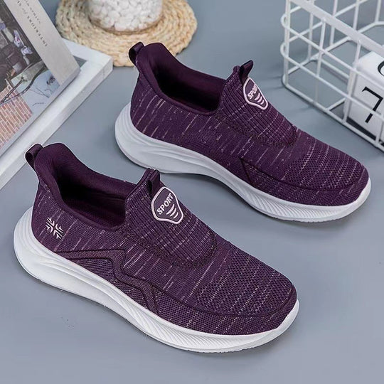 Damen Sneakers im sportlichen Design mit elastischem Schaft und rutschfester Sohle R&B