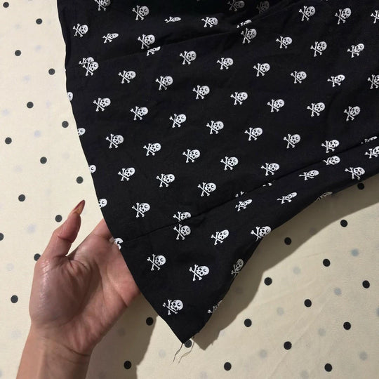 Damen Baumwollshirt mit Totenkopf-Muster R&B