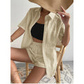 Damen Chice Loungewear-Kombination bestehend aus leichtem, atmungsaktivem Hemd und Shorts R&B