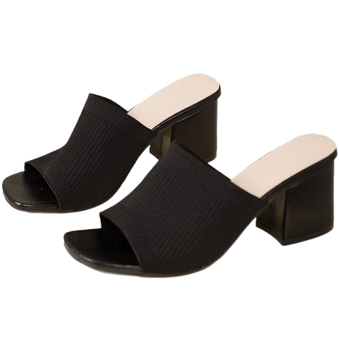 Damen Stylish Wedge-Sandaletten mit elastischem Obermaterial EB