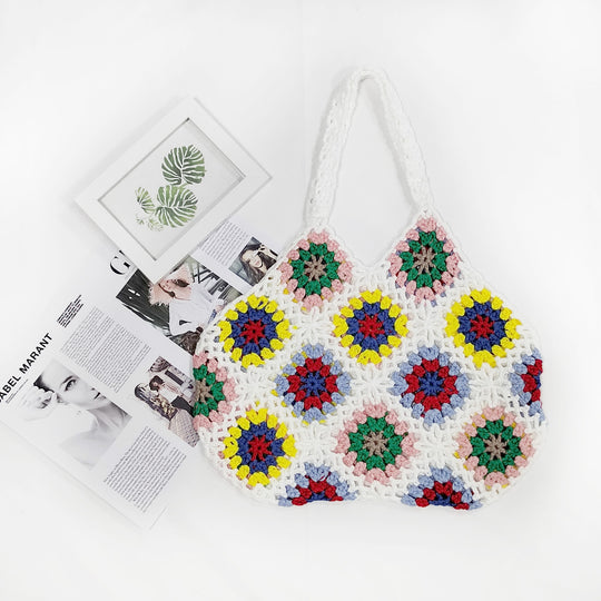 Damen Handgefertigte Häkel-Shopper-Tasche R&B