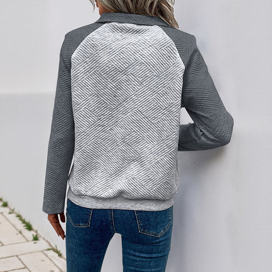 Damen Kapuzenpullover mit strukturiertem Design und praktischem Kängurutaschen-Detail R&B