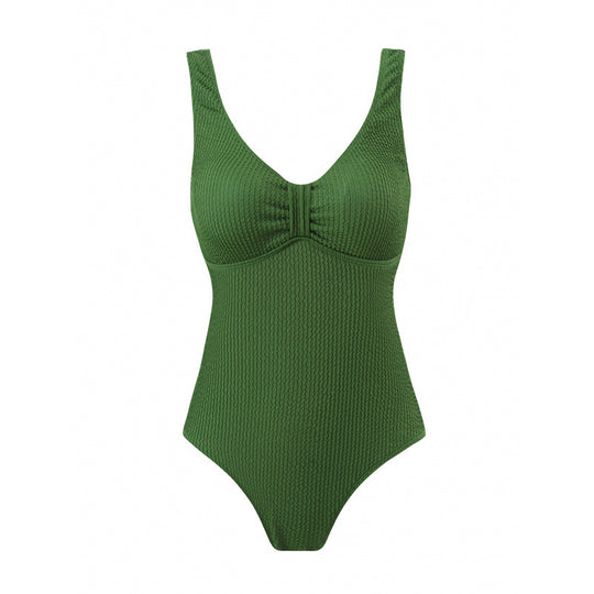 Damen Einteiler Badeanzug mit figurformendem Design und attraktivem Rüschendetail R&B