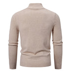 Herren modische Strickjacke mit hohem Kragen und funktionellem Reißverschluss R&B