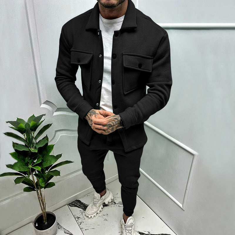 Herren lässige Jacke mit praktischen Taschen und modernem Schnitt R&B