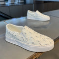 Damen modische Slip-On Sneakers mit glitzernden Akzenten R&B