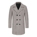 Herren eleganter Doppelreiher-Mantel mit strukturiertem Obermaterial R&B