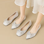 Damen Ballerinas mit funkelndem Strass-Design