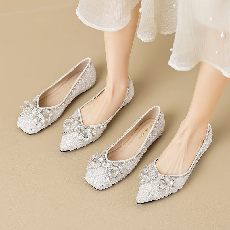 Damen Ballerinas mit funkelndem Strass-Design