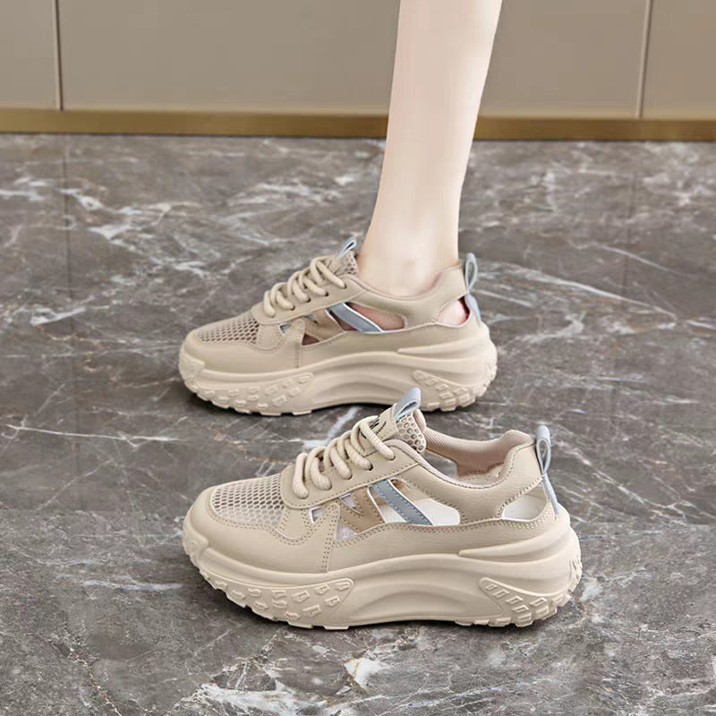 Damen Sportliche Sneakers mit atmungsaktivem Netz-Obermaterial von R&B