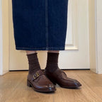 Damen elegante Mokassins mit Schnallenverzierung