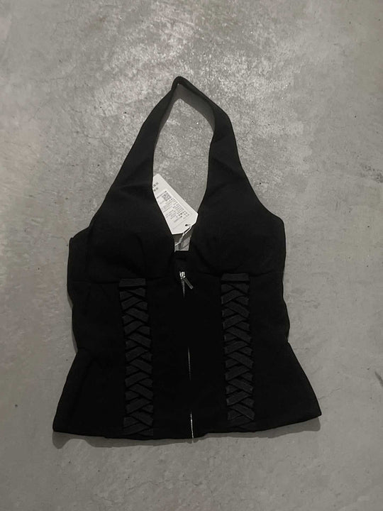 Damen Cropped Oberteil mit raffiniertem Schnürdesign R&B