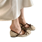 Damen Ballerinas mit verstellbarem Riemen und dekorativem Schleifenakzent R&B