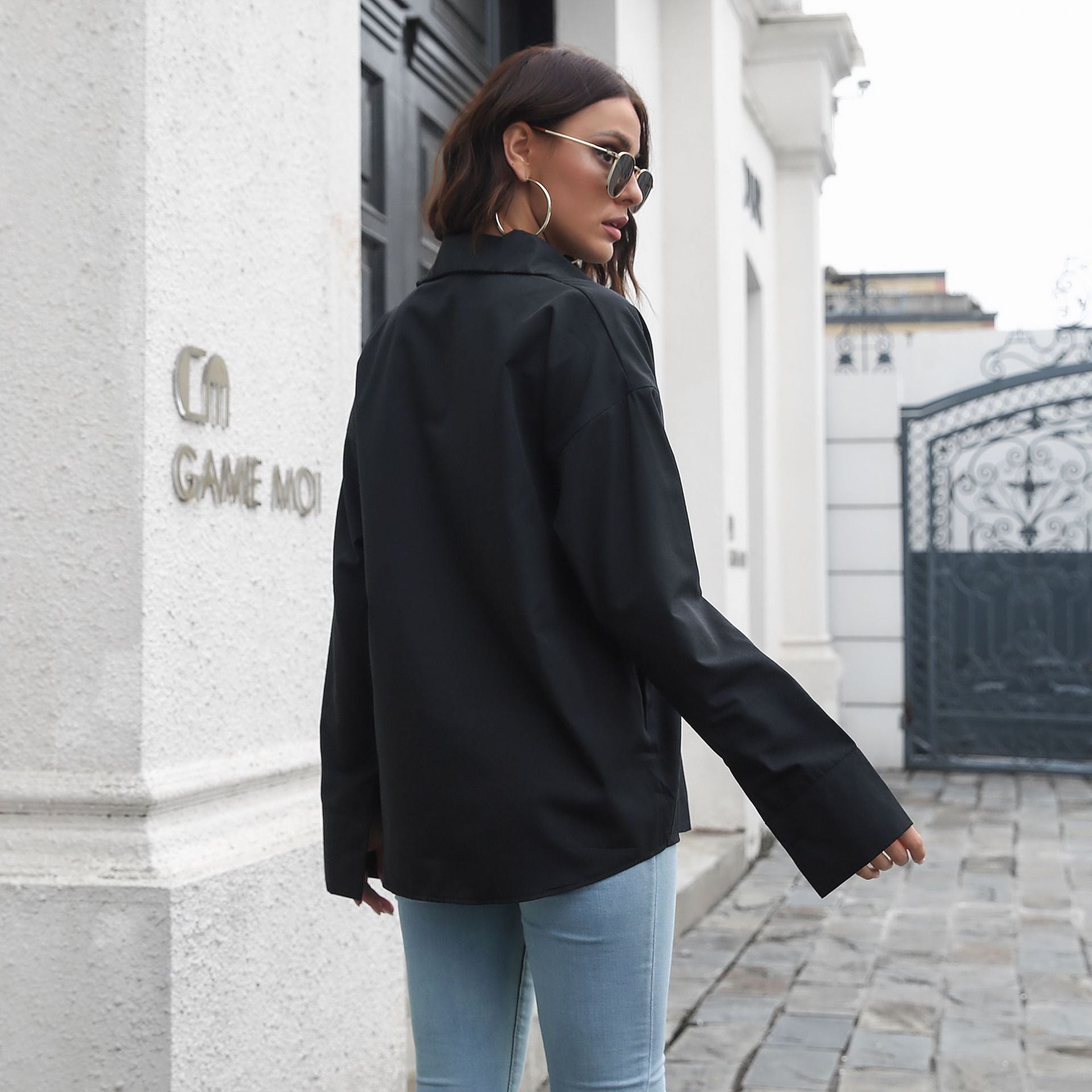 Damen Elegante Bluse mit klassischem Schnitt und lässigem Flair R&B