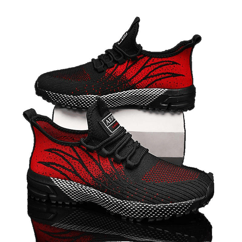 Damen Sportliche Lauf-Sneakers mit modernem Strickdesign R&B