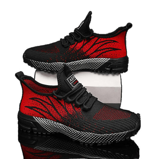 Damen Sportliche Lauf-Sneakers mit modernem Strickdesign R&B