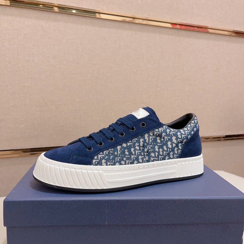 Damen modische Sneakers aus hochwertigem Wildleder mit eleganter Druckstruktur R&B