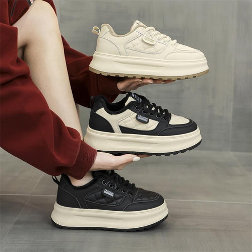 Damen Modische Sneakers mit wärmendem Fleecefutter und rutschfester Sohle R&B