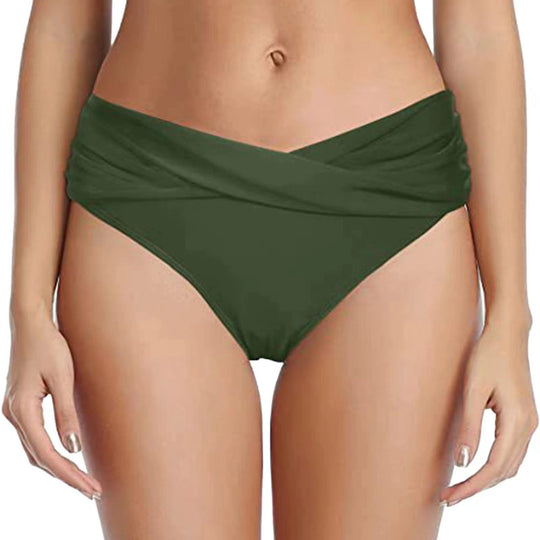 Damen Hochgeschnittenes Bikini-Höschen mit Wickel-Design R&B