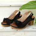 Damen Sandaletten mit floralem Design und rutschfester Sohle R&B