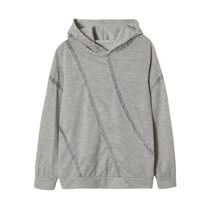 Damen Hoodie mit Glitzerakzenten und modernem Schnitt R&B