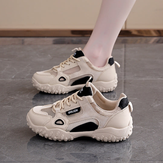 Damen Sportliche Freizeitsneaker mit atmungsaktiver Mesh-Oberfläche und robustem Profil R&B