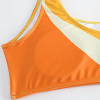 Damen Einseitiger Hochschnitt-Bikini