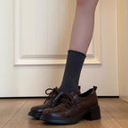 Damen modische Schnürschuhe mit Blockabsatz R&B