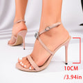 Damen elegante Stiletto-Sandalen mit funkelndem Riemen R&B