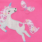 Mädchen T-Shirt mit kreativen Rüschendetails und bezauberndem Einhorn-Motiv R&B