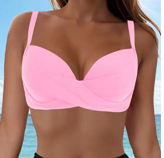 Damen Elegantes Bikinioberteil mit Wickeldesign R&B