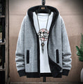 Herren Strickjacke mit asymmetrischem Reißverschluss und praktischen Taschen