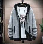 Herren Strickjacke mit asymmetrischem Reißverschluss und praktischen Taschen