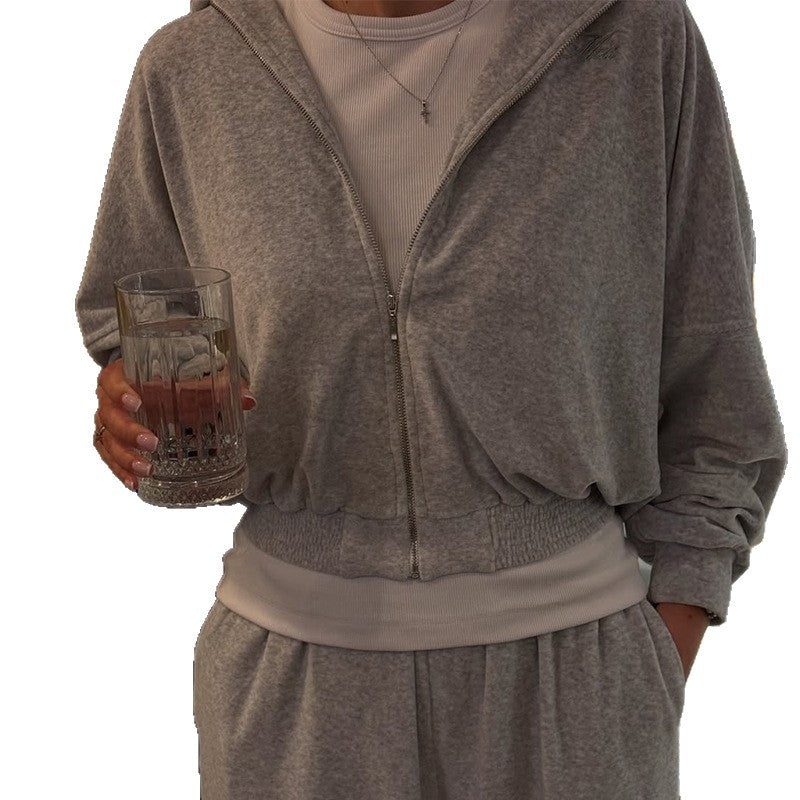 Damen lässiger Jogginganzug mit Kapuze R&B