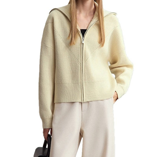Damen Kapuzenpullover mit Reißverschluss und lässigem Schnitt R&B
