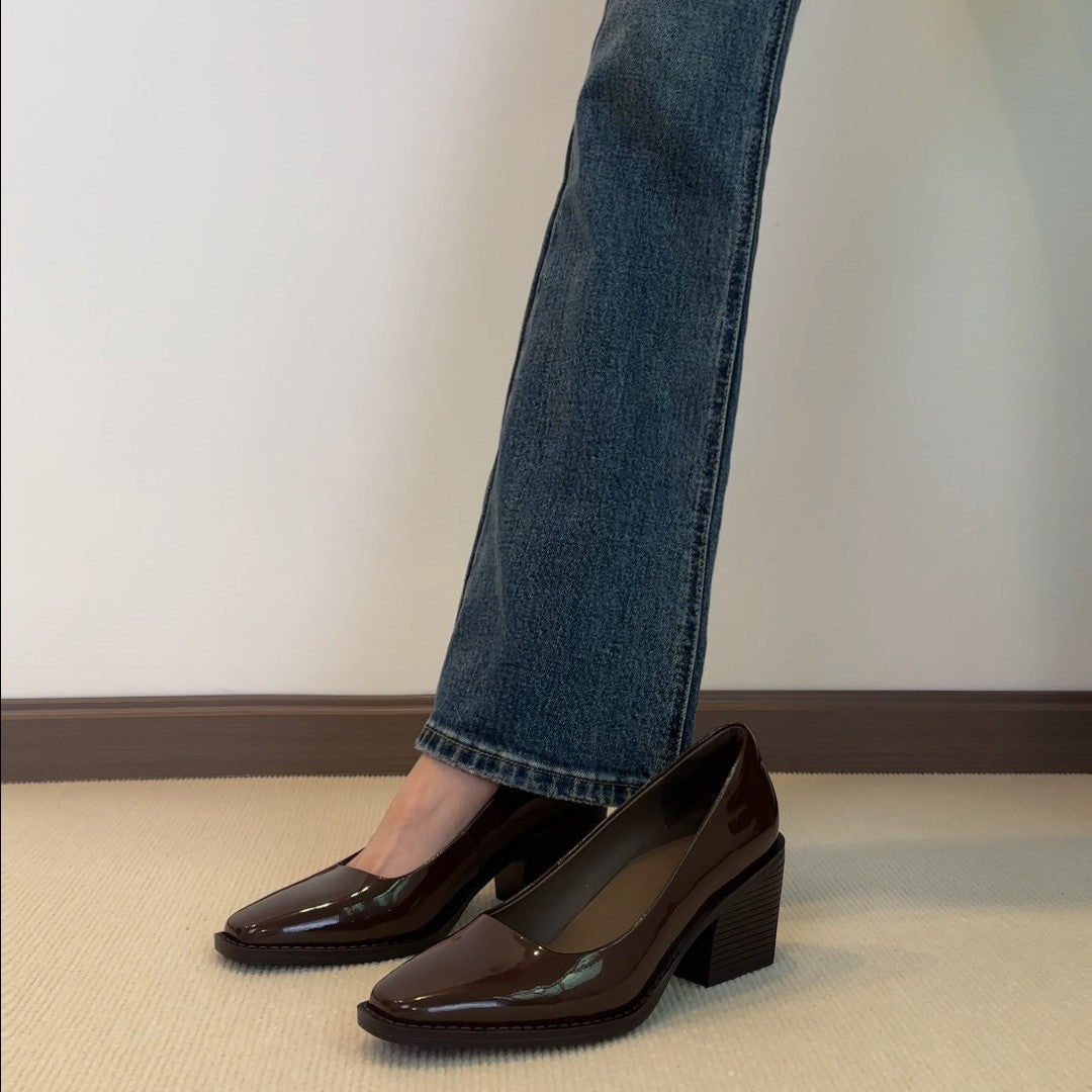 Damen Elegante Lack-Pumps mit modernem Tragekomfort