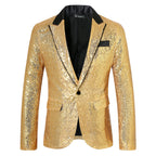 Herren Glamouröser Paillettenblazer R&B